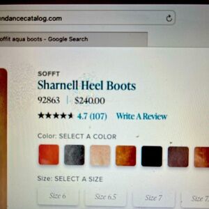 Sofft Boots.  Purchased from Sundance and wore twice.  Great quality.